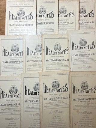 Item #34381 The Florida Health Notes. Official Monthly Bulletin Established July, 1892 State...
