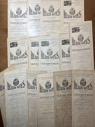 The Florida Health Notes. Official Monthly Bulletin Established July, 1892 State Board of Health Jacksonville, Florida. Incomplete run of 27 issues September 1929 to August 1933