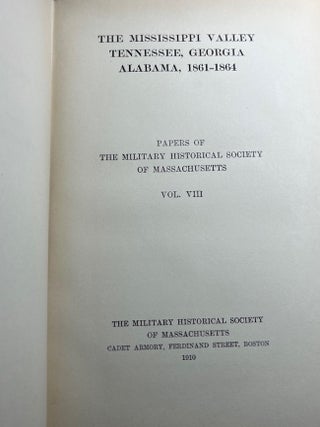 The Mississippi Valley Tennessee, Georgia Alabama, 1861-1864