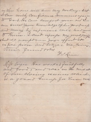 1883 small archive of condolence letters written to the family of Albert Buice, 20 years old, who drowned June 24, 1883.
