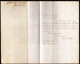 Item #7076 Civil War era signed letter from John S. C. Abott (1805-1877) American Clergyman and...
