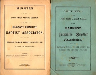 Item #8231 Minutes of the Forty-Sixth Annual Session of the Harmony Primitive Baptist Association...