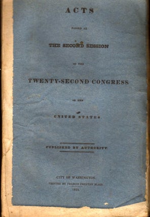 Item #8270 Acts Passed at The Second Session of the Twenty-Second Congress of the United States....
