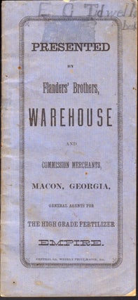 Item #8405 Presented by Flander's Brothers, Warehouse and Commission Merchants, Macon, Georgia,...