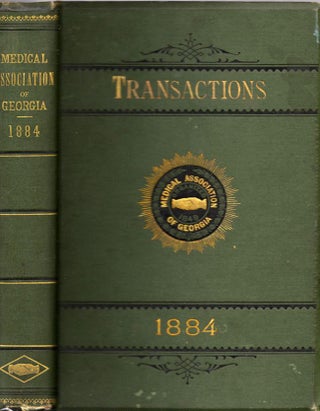 Item #9052 Transactions of the Medical Association of Georgia 1884. Medical Association of Georgia